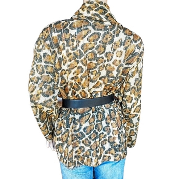 Ruby Rd. Cheetah Print Open Blazer/Over Top - Picture 4 of 6